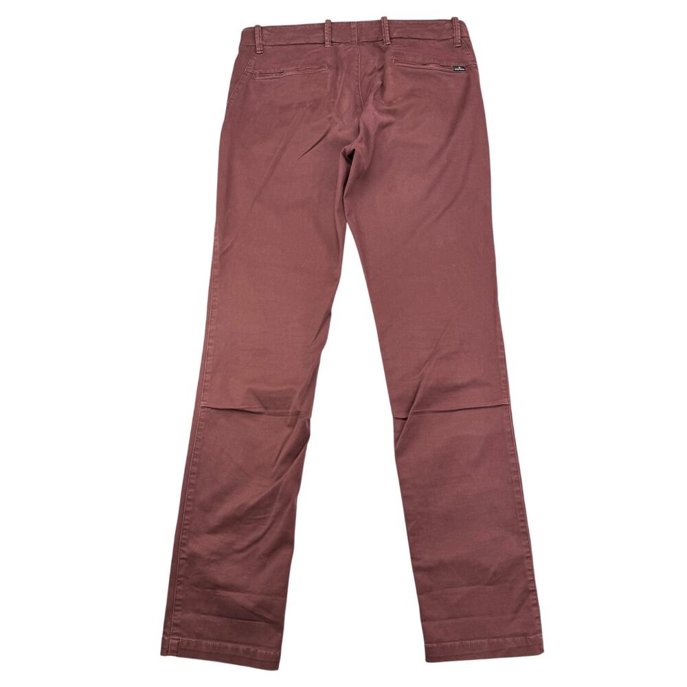 STONE ISLAND Chino Slim Fit Pants Type SK Size 34 Washed Maroon - Picture 7 of 9